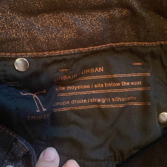 Pre❤️ Tristan Metallic Brown Straight Leg Pants - Picture 13 of 13